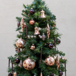 A close-up shot of the Decorated Christmas Tree