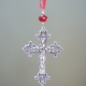 Cross Carved with floral design for Christmas decoration