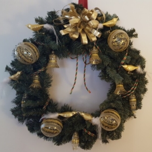 Christmas wreath bells decoration for Front door