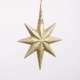 Glittery gold sparkling star with hanging chain