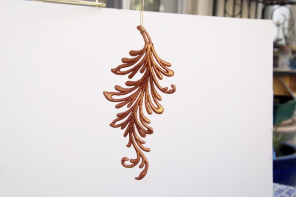 Copper Floral Glitter Hanging For decoration