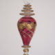 Hand-painted red and gold crystal hanging for decoration