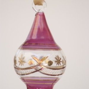 Hand-painted red gold crystal Hanging for tree decoration