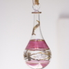 Teardrop shape rotated Egyptian glass hanging in red