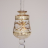 Hand-painted Gold color Egyptian glass hanging