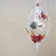 Hand-painted red and orange on crystal ball hanging