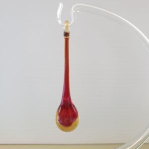 A long red teardrop shape Egyptian glass crystal Hanging