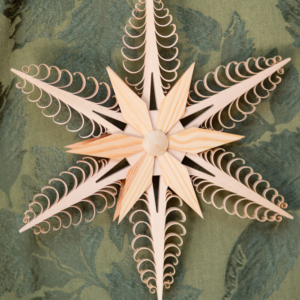 Wooden carved fancy star hanging for decoration