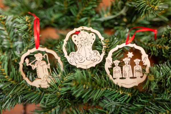 wooden Ornament For Christmas tree decoration