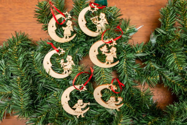 Wooden Christmas Tree Ornaments for Decoration