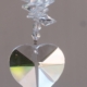 A long Heart shape prism Crystal Hanging for decoration