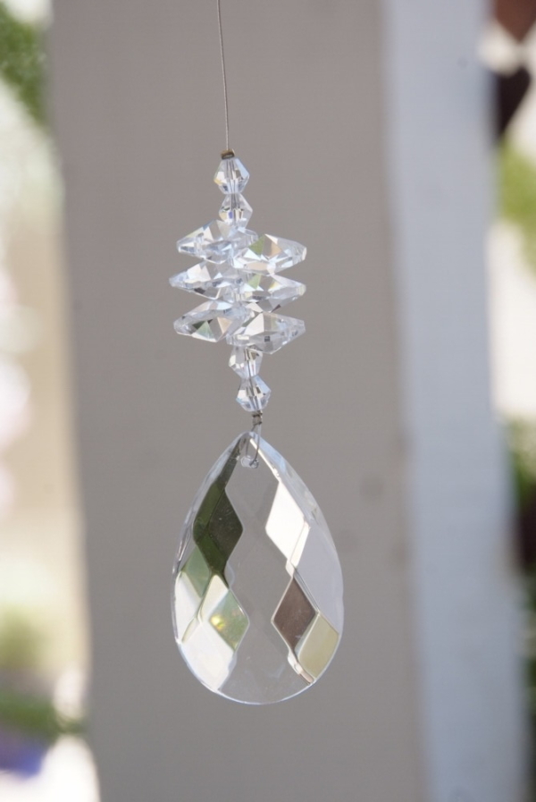 A long teardrop shape Crystal Hanging for decoration