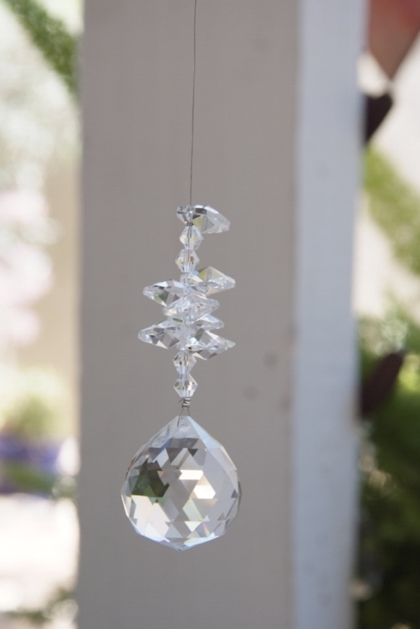 A long Sphere shape Crystal Hanging for decoration