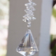 Glass rhombus shape crystal pendulum hanging