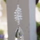 A long Carved teardrop Crystal Hanging for decoration