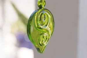 Green-cut Glass Crystal Hanging for house decoration