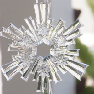 Snow flake shape crystal hanging for decoration