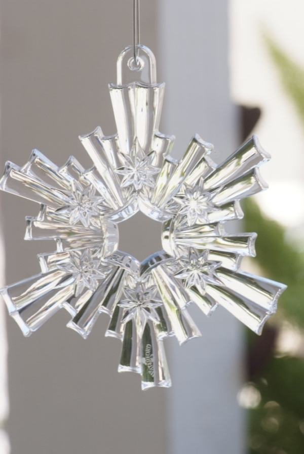 Snow flake shape crystal hanging for decoration