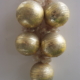 Antique Gold Mercury Gold Balls wired with a ribbon