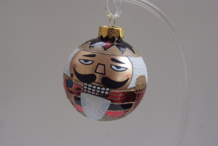 Kurt Adler Nut Cracker Glass Ball Ornaments