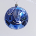 Blue color shiny metallic ball for decoration