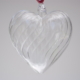 Heart-shaped transparent crystal pendant