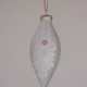 Oval shape hanging with white lace and pink beads