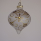 Hand-painted Gold design on white ball hanging