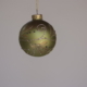 Hand-painted Gold glittery on green decoration ball