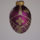 Hand-painted designs on Magenta Egg Crystal hanging