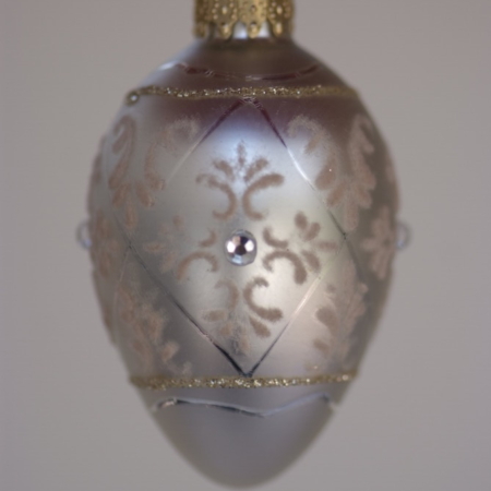 Hand-painted designs on Ivory color Egg Crystal hanging