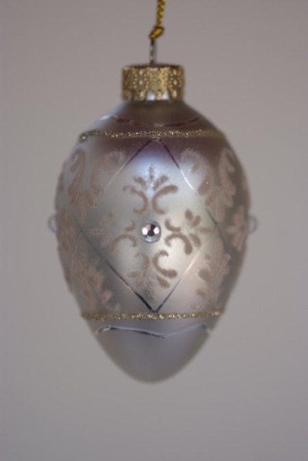 Hand-painted designs on Ivory color Egg Crystal hanging